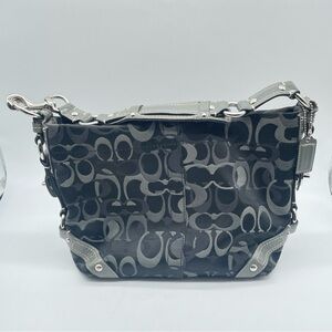 Vintage Coach Purse Carly's Signature Hobo Bag Black Y2K